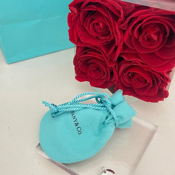 Tiffany Silver Letter K Alphabet Initial Round Circle Notes Charm Pendant NEW - Picture 10 of 14